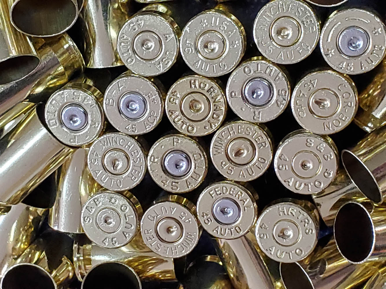 45 ACP Brass - Large Primer Pockets - Once Fired